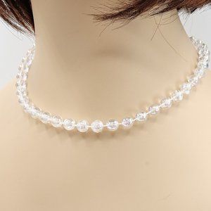 Lucite Necklace, Vintage Dainty Choker Necklace